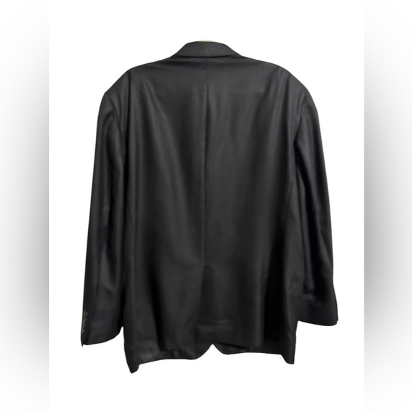 Jos A Banks Silk and Camel Hair Blend Black Micro Herringbone Blazer Suit 46R - Picture 3 of 9